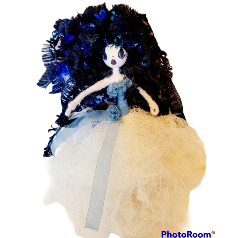 🌺3 for $10 Handmade Bendable Goth Bride Doll